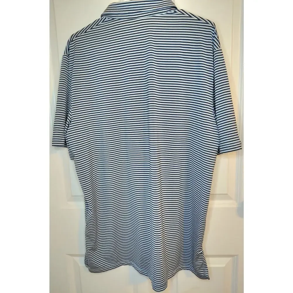 RLX Ralph Lauren Chicago Golf Club Striped Performance Polo Shirt Men’s Large